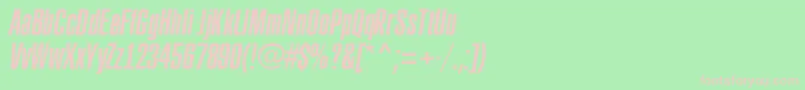 RubricaxtcnItalic Font – Pink Fonts on Green Background