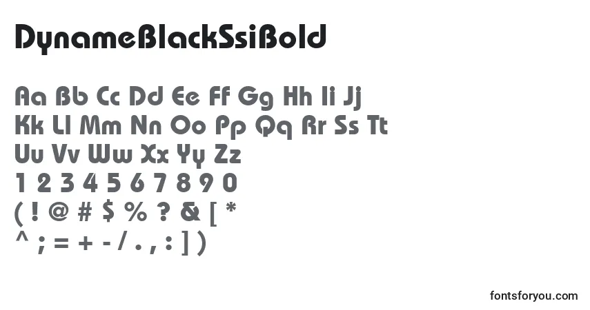 Fuente DynameBlackSsiBold - alfabeto, números, caracteres especiales