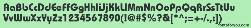 DynameBlackSsiBold Font – Black Fonts on Green Background