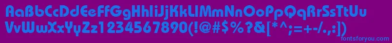 DynameBlackSsiBold Font – Blue Fonts on Purple Background