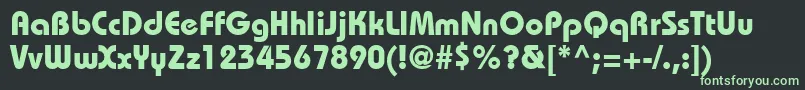 DynameBlackSsiBold Font – Green Fonts on Black Background