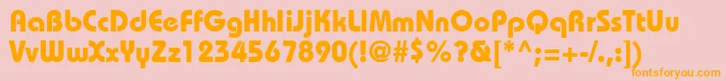 DynameBlackSsiBold Font – Orange Fonts on Pink Background