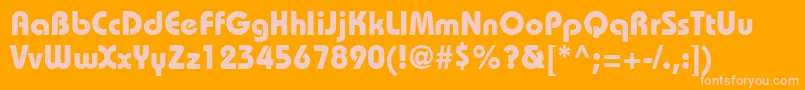 DynameBlackSsiBold Font – Pink Fonts on Orange Background