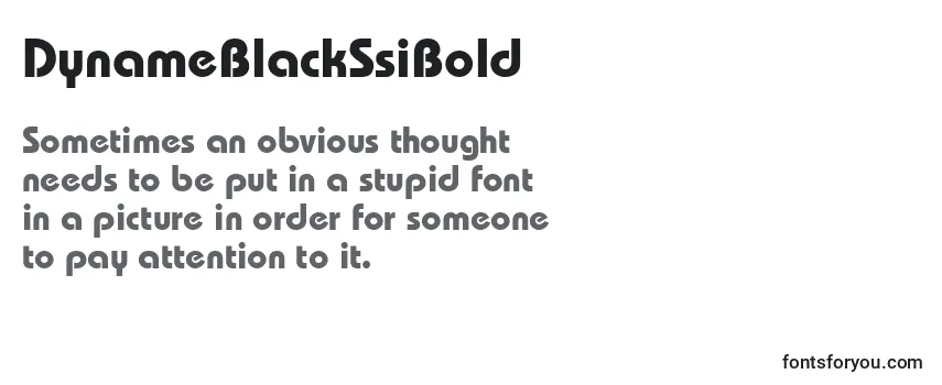 DynameBlackSsiBold Font