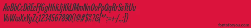 fuente DynagroteskdxcItalic – Fuentes Negras Sobre Fondo Rojo