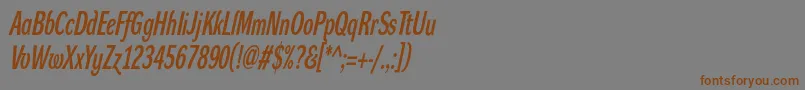 DynagroteskdxcItalic Font – Brown Fonts on Gray Background