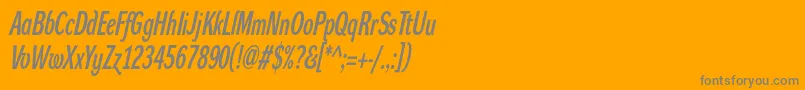 DynagroteskdxcItalic Font – Gray Fonts on Orange Background