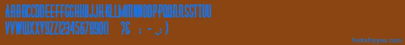 Diner ffy Font – Blue Fonts on Brown Background