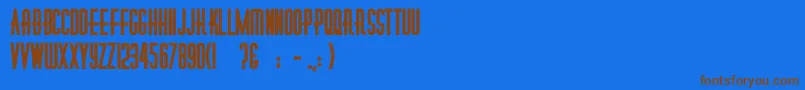 Diner ffy Font – Brown Fonts on Blue Background