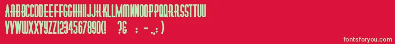 Diner ffy Font – Green Fonts on Red Background