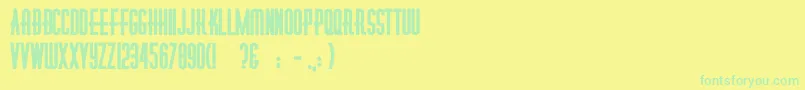 Diner ffy Font – Green Fonts on Yellow Background