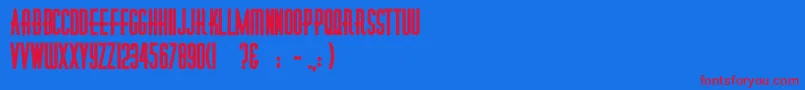 Diner ffy Font – Red Fonts on Blue Background