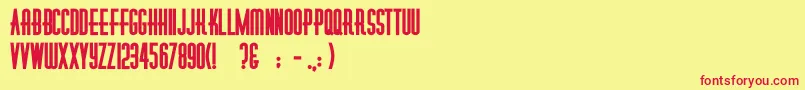 Diner ffy Font – Red Fonts on Yellow Background