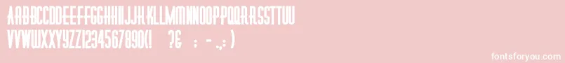 Diner ffy Font – White Fonts on Pink Background