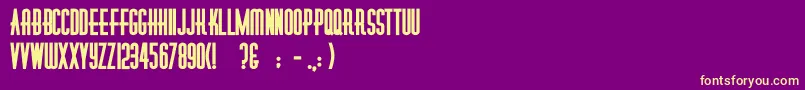 Czcionka Diner ffy – żółte czcionki na fioletowym tle