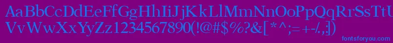 Orchidssk Font – Blue Fonts on Purple Background