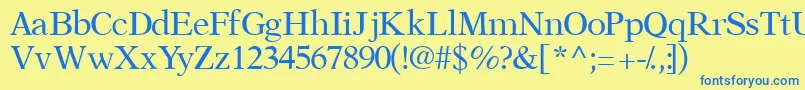 Orchidssk Font – Blue Fonts on Yellow Background