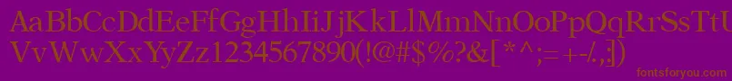 Orchidssk Font – Brown Fonts on Purple Background
