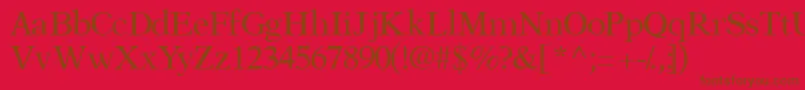 Orchidssk Font – Brown Fonts on Red Background
