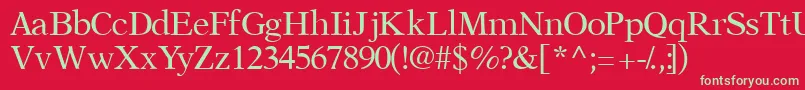 Orchidssk Font – Green Fonts on Red Background