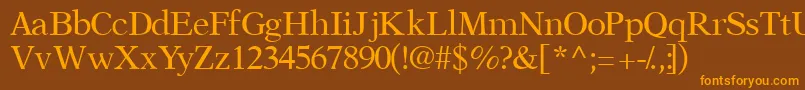 Orchidssk Font – Orange Fonts on Brown Background