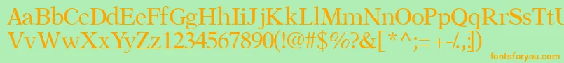 Orchidssk Font – Orange Fonts on Green Background