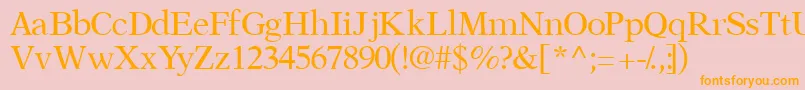 Orchidssk Font – Orange Fonts on Pink Background