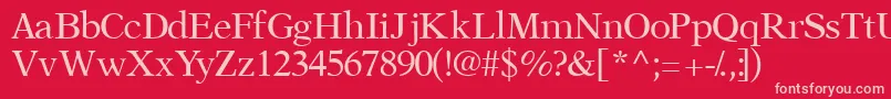 Orchidssk Font – Pink Fonts on Red Background
