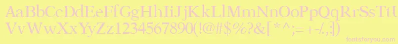 Orchidssk Font – Pink Fonts on Yellow Background