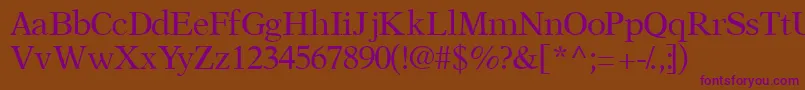 Шрифт Orchidssk – фиолетовые шрифты на коричневом фоне