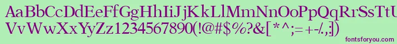 Шрифт Orchidssk – фиолетовые шрифты на зелёном фоне