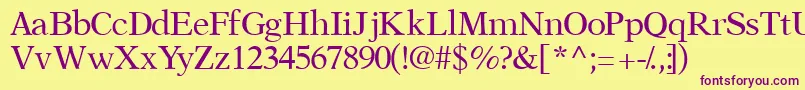 Шрифт Orchidssk – фиолетовые шрифты на жёлтом фоне