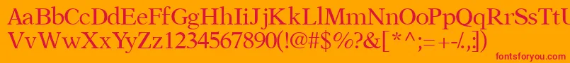 Orchidssk Font – Red Fonts on Orange Background
