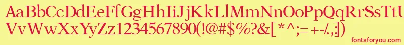 Orchidssk Font – Red Fonts on Yellow Background