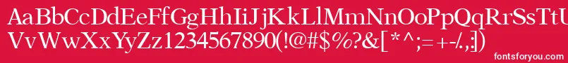 Orchidssk Font – White Fonts on Red Background