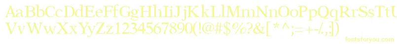 Orchidssk-fontti – keltaiset fontit valkoisella taustalla