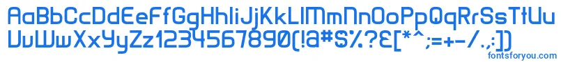 フォントMatamataBold – 白い背景に青い文字