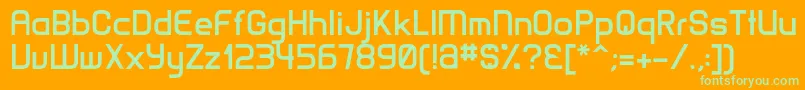 MatamataBold Font – Green Fonts on Orange Background