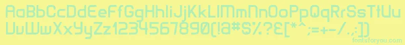 MatamataBold Font – Green Fonts on Yellow Background