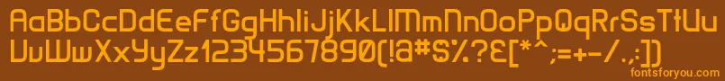 MatamataBold Font – Orange Fonts on Brown Background