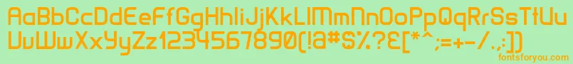 MatamataBold Font – Orange Fonts on Green Background