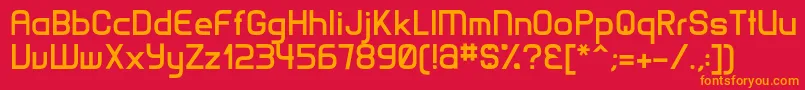 MatamataBold Font – Orange Fonts on Red Background