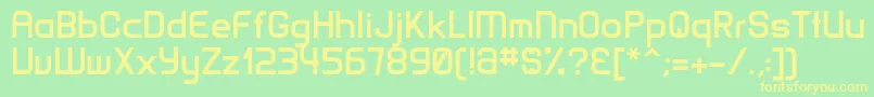 MatamataBold Font – Yellow Fonts on Green Background