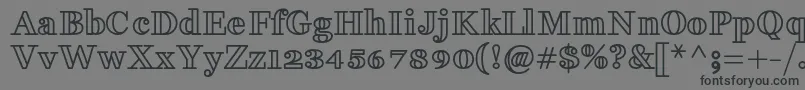 FakedesOutlineBold Font – Black Fonts on Gray Background