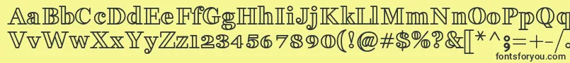 FakedesOutlineBold Font – Black Fonts on Yellow Background