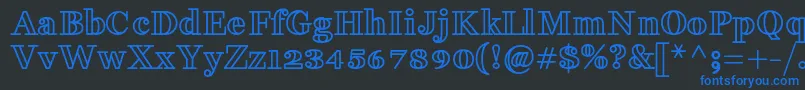 More about FakedesOutlineBold Font FakedesOutlineBold Font – Blue Fonts on Black Background