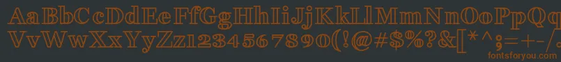 FakedesOutlineBold Font – Brown Fonts on Black Background