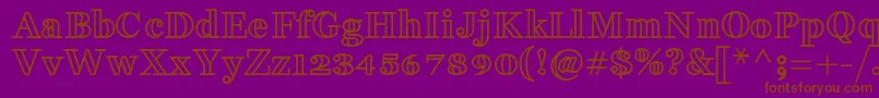 FakedesOutlineBold Font – Brown Fonts on Purple Background