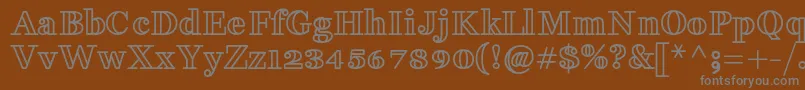 フォントFakedesOutlineBold – 茶色の背景に灰色の文字