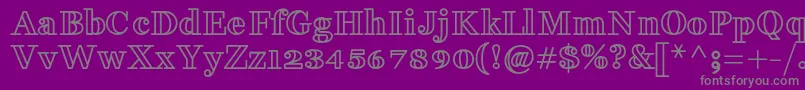 More about FakedesOutlineBold Font FakedesOutlineBold Font – Gray Fonts on Purple Background